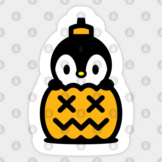 Pumpkin Penguin Bambu Brand Halloween Trick Or Treat Sticker by Bambu